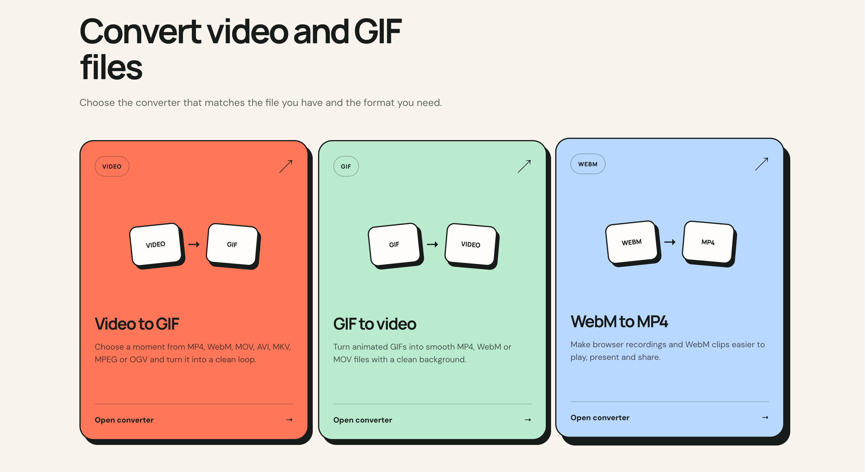 Free Private Video, GIF and WebP Converters